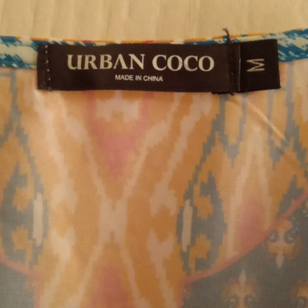 Urban Coco | Classic Bohemian Turquoise Print Dress - Picture 8 of 10